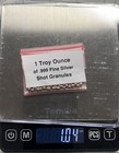 1 Troy Ounce  999 Fine Silver Shot Granules     1 Ozt Pure Silver Casting Grain
