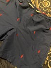 Polo Ralph Lauren Boys Navy Blue Red All Over Pony Swim Trunks Shorts Size Xl 