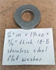 1 2 id X 1-1 4 od X 3 16  Thick Stainless Steel Flat Washers  9-pack 