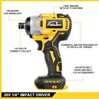 For Dewalt 20v Battery Cordless Drill Impact Driver brushless 1 4  2 Speed
