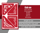 Elegant Ornamental Floral Corners Glass Etching Stencil Reusable Armour Etch