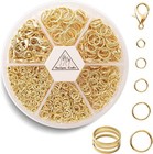 Jump Rings Kit With1000pcs Open Jump Rings 40pcs 12mm Lobster Clasps And Jump Ri