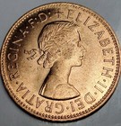   vintage  1962 One Penny Coin Queen Elizabeth Ii Beautiful Collectible Unc Uk
