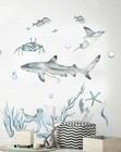 Watercolour Underwater Ocean Sea World Turtle Wall Decals Stickers Room Decor 