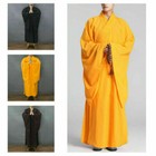 Men Buddhist Monk Dress Robe Shaolin Gown Frock Long Meditation Summer Loose New