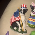 Lot Of 4 Boston Terrier Collectibles Magnets Resin W   W Holiday Set