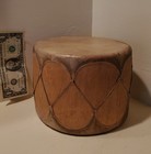 Antique Old Native American Indian Plains Or Pueblo Drum 19th C 