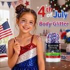 Mysense Red White Blue Glitter Stick For Face Hair Body  And