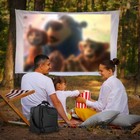 Projector Case With Shoulder Strap  Extra Storage   Custom Dividers  green 