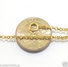 2mm Cable Round Rolo Chain Necklace Extender Real Solid 14k Yellow Gold