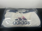 Adidas Women s Off White ink Blue Diablo Small Duffel Bag  5157797-ir1091  - Nwt