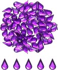 100pcs Flat Back Acrylic Teardrop Gems 6x10mm Artificial Rhinestones For Diy    