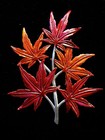 jj  Jonette Jewelry Silver Pewter  colorful Japanese Maple  Pin