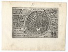 Antique Map  fribergum   freiberg-germany  Francesco Valegio-rascicotti  C 1598