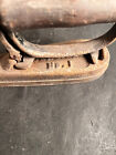 Sensible Iron   1  Removable Wooden Handle Antique Vtg Cast Iron Sad Iron