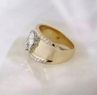 2 50 Ct Round Lab Created Diamond 14k Yellow Gold Plated Cluster Wedding Ring