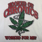Vintage Weed Shirt Mens Large White 90s Hooked On Chronics Drugs Rare Alcohol