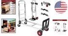 500lbs Capacity Folding Dolly Cart With Durable Rubber Tires For All Surface Use