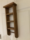 Rustic Wood Wall Shelf W  Bottom Hand   Dish Towel Bar 19 5  Tall
