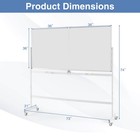 72  X 36  Double-sided Magnetic Whiteboard With Stand And Aluminum Alloy Frame