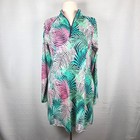 Tommy Bahama Golf Dress Women s Large Palm Print Long Sleeve Quarter Zip