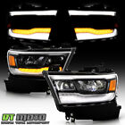 For 2019-2023 Dodge Ram 1500 Black Bezel Full Led W drl Reflector Headlights Set