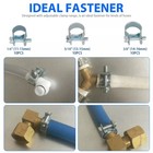 30pcs 1 4  5 16  3 8  Fuel Injection Gas Line Hose Clamps Clip Pipe Clamp Silver