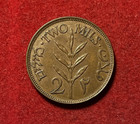 Palestine 1927 2 Mils Bronze Coin Km 2 T5454