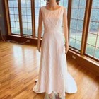 Alfred Angelo Ivory Purple Flowers Sleeveless Wedding Gown Bridal Dress Size 16