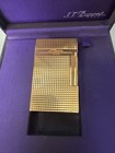 S t  Dupont Paris Gold Diamond Head Ligne 2 Lighter With Box Unused     