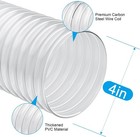 4  X 20  Heavy Pvc Dust Collection Hose flexible Clear Debris And Fume Collectio