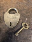 Vintage Heavy Brass Hurd Lock Mfg Co Detroit   Yamato Padlock With Key   Lot