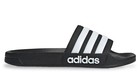 Adidas Men   s Adilette Shower Slide Sandals Black White Slip-on Comfort New