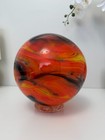 Lincoln City Glass Center Lcgc Large Orange Red Swirl Art Glass Float 2013