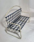 Dollhouse Miniature Vintage Mcm Metal Bench 1 12 Scale