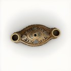 Vtg Set Antique Art Deco Ceiling 2 Light Flush Mount Original Cast Iron Embossed