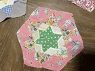 24 Vintage Quilt Blocks Cotton Hand-sewn Stars