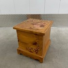 Vintage Hand Painted Wooden Toy Box Chest - Signed Irene Zittlow - Folk Art
