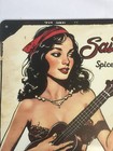 Sailor Jerry Metal Tin Sign Tiki Bar Wall Art 12  X 8  Hula Girl Ukulele New