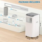 Garveelife 8000 Btu 4-in-1 Portable Air Conditioner W  Remote Window Kit White