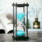 60 Minute Sand Timer - Black Wooden Hourglass - Green 60 Min