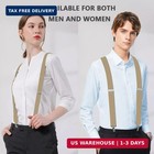 Woxvm Mens Suspenders Adjustable Braces With 4 Strong Metal Clips Elastic X Back