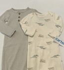 Carters Preemie Baby Boy Girl Sleeper Gowns Sleep Sack 2 Pc Set Cute Elephant