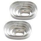 2 Sets Oval Cookie Mould Cutter For Baking Circle Biscuit Cutters