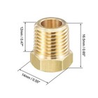 2 X Brass Pipe Fitting Reducer Adapter 1 4  Bspt Male X 1 8  Npt Female