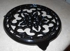 Le Creuset France Round Footed Cast Iron Black Enameled 8  Trivet Pot Holder