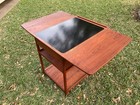 Mid Century Danish Teak Serving Bar Cart Liquor Trolley By Ludvig Pontoppidan