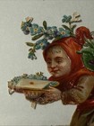 1883 German Gnome Die Cut Messenger Elf Pixie Victorian Antique