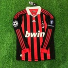 Ronaldinho  80 Ac Milan 2009 10 Long Sleeve Jersey   Retro Men   s Shirt New