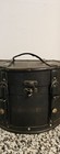 Vtg 30s Wood leather   Metal Hat Box 12  9 Excellent Vintage Condition